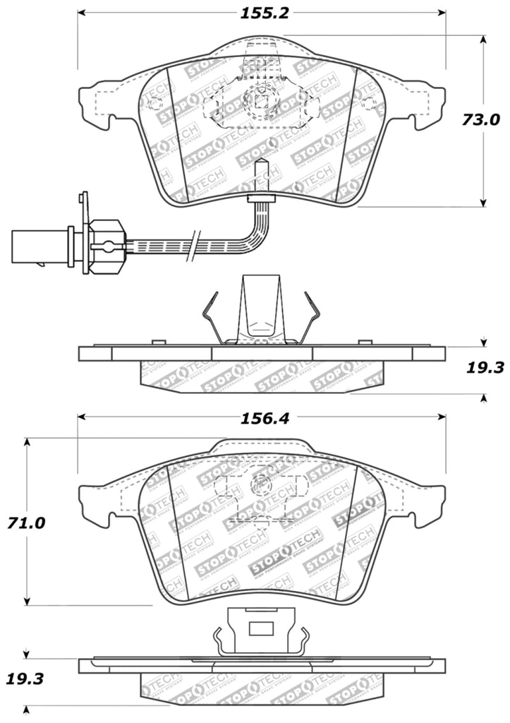 StopTech Performance 07-09 Mazda 3 Front Brake Pads - eliteracefab.com