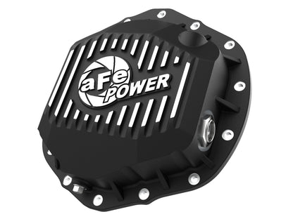 aFe 2020 Chevrolet Silverado 2500 HD Rear Differential Cover Black ; Pro Series w/ Machined Fins - eliteracefab.com