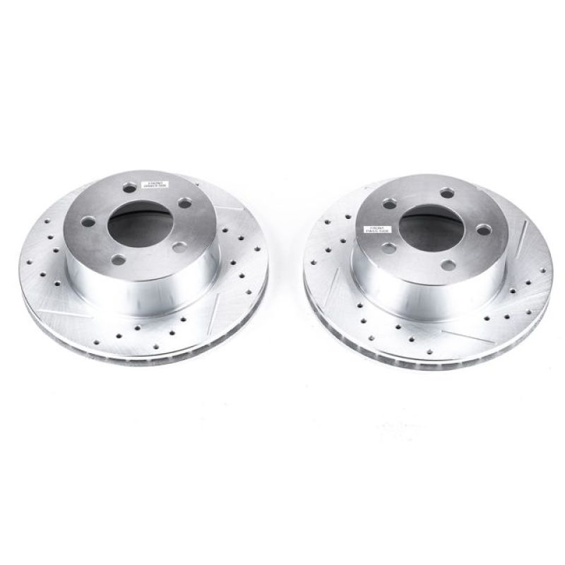 Power Stop 90-99 Jeep Cherokee Front Evolution Drilled & Slotted Rotors - Pair PowerStop