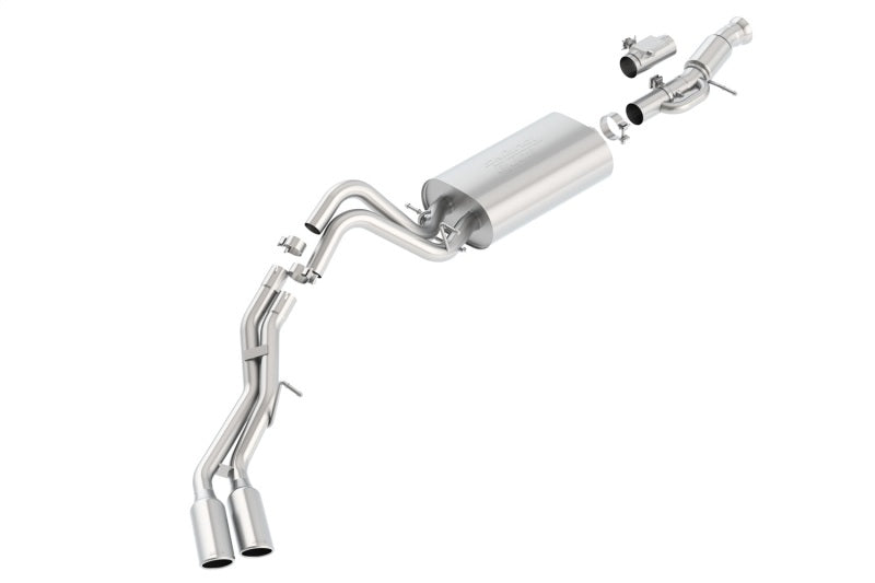 Borla Touring Cat Back 15-16 GMC Denali 6.2L V8 2.75in, 2.25in Dual Same Side Exit 4in Tips Exhaust - eliteracefab.com