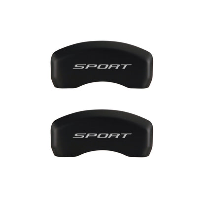 MGP 4 Caliper Covers Engraved Front & Rear No Bolts/Sport 2015 Red finish silver ch MGP