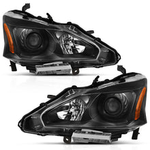 Load image into Gallery viewer, ANZO 2013-2015 Nissan Altima Projector Headlight Black Amber - eliteracefab.com