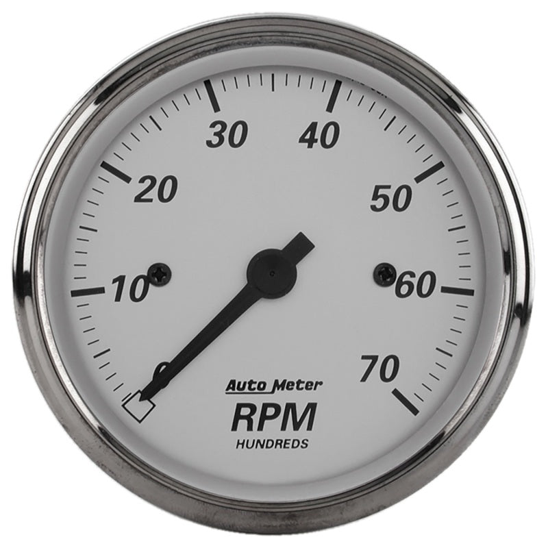 AutoMeter Gauge Tachometer 3-1/8in. 7K RPM In-Dash American Platinum 1995