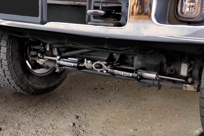 Fabtech 05-21 Ford F250/350 4WD Dual Steering Stabilizer System (Opposing Style) w/DL 2.25 Res Shock - eliteracefab.com