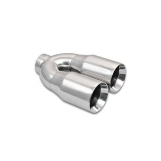 Vibrant Titanium Muffler w/Natural Tip 3.5in. Inlet / 3.5in. Outlet / 5.5in Dia - eliteracefab.com