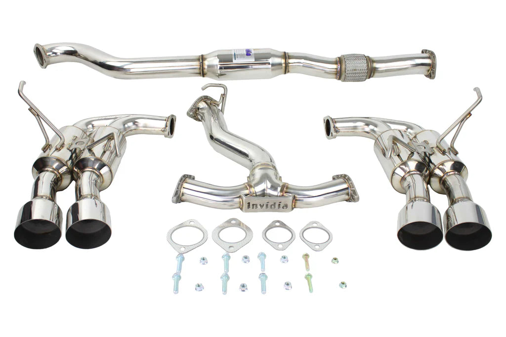 Invidia 2015+ Subaru WRX / STI Gemini/R400 Single Layer Quad Stainless Steel Tip Cat-Back Exhaust - eliteracefab.com