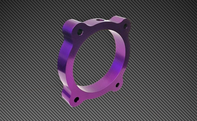 Torque Solution Throttle Body Spacer (Purple): Hyundai Genesis V6 3.8L 2013+ - eliteracefab.com