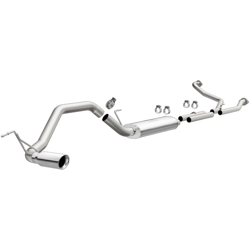 MagnaFlow CatBack 07-15 Nissan Titan V8 LGAS/LFLEX Single MF Polished Stainless Exhaust - eliteracefab.com