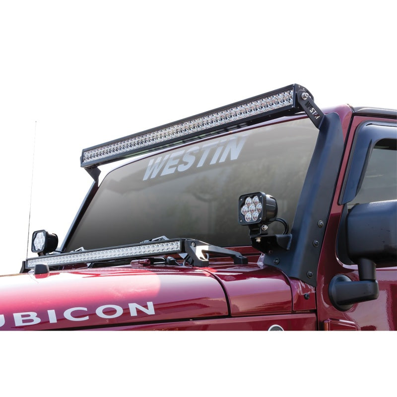 Westin/Snyper 07-17 Jeep Wrangler Snyper Pillar LED Light Mount - Textured Black