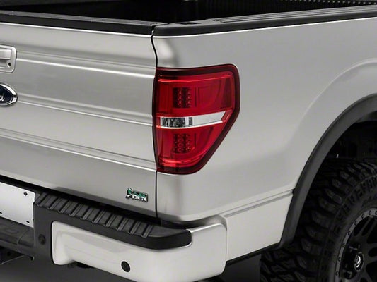 Raxiom G2 LED Tail Lights; Chrome Housing; Red/Clear Lens