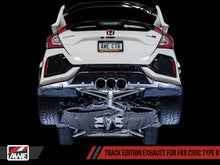 Load image into Gallery viewer, AWE Tuning 2017+ Honda Civic Type R Track Edition Exhaust w/Front Pipe &amp; Triple Chrome Silver Tips - eliteracefab.com