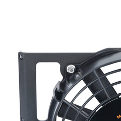 Mishimoto Universal 10in. Heavy-Duty Oil Cooler Fan Shroud - Micro Wrinkle Black - eliteracefab.com