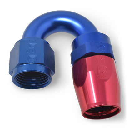 Russell Performance -6 AN Red/Blue 180 Degree Full Flow Swivel Hose End (With 9/16in Radius)