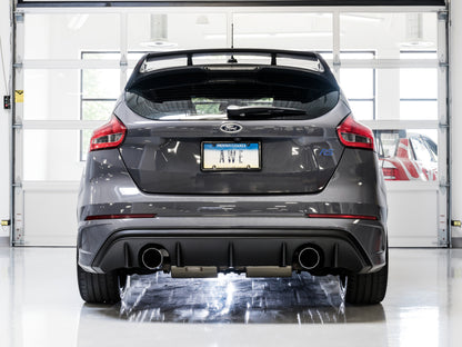 AWE Tuning Ford Focus RS Touring Edition Cat-back Exhaust- Non-Resonated - Chrome Silver Tips AWE Tuning