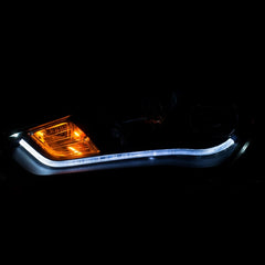 ANZO 2013-2015 Hyundai Genesis Projector Headlights w/ Plank Style Design Black (HID Compatible) - eliteracefab.com