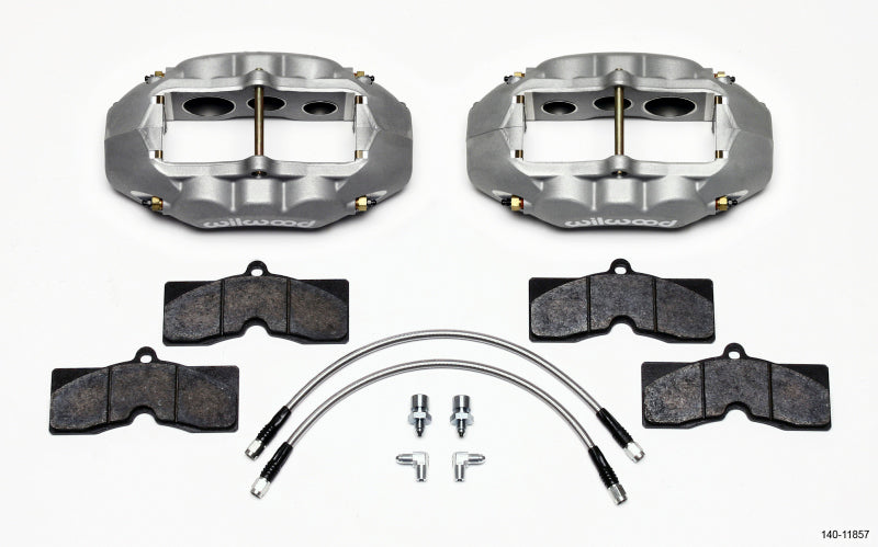 Wilwood D8-6 Front Caliper Kit Clear Corvette C2 / C3 65-82 - eliteracefab.com