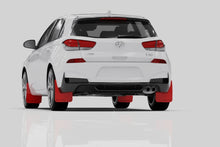Load image into Gallery viewer, Rally Armor 2019+ Hyundai Elantra N Line UR Black Mud Flap w/ White Logo - eliteracefab.com
