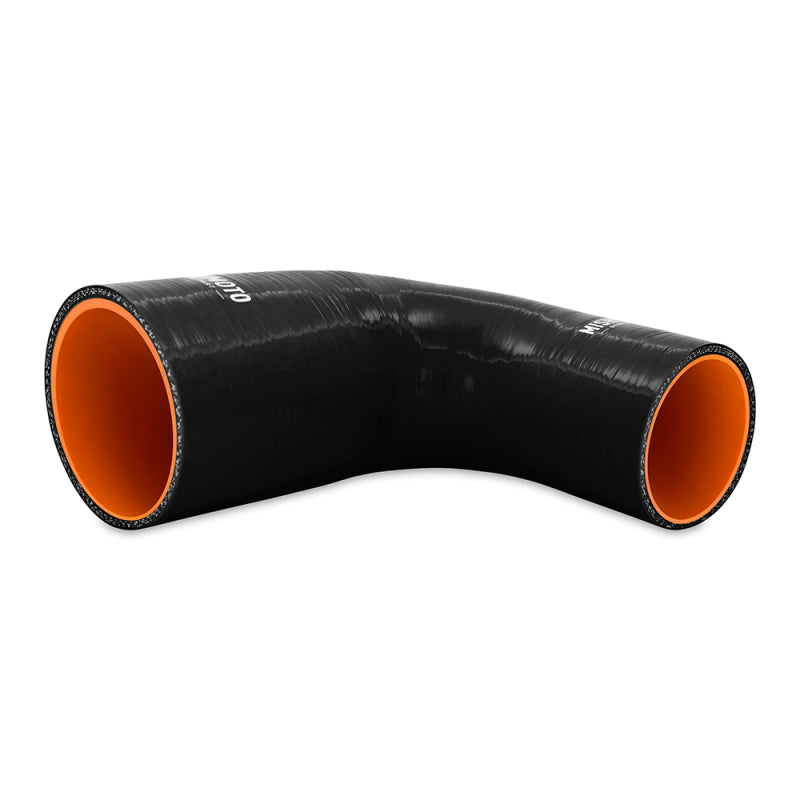 Mishimoto Silicone Reducer Coupler 90 Degree 2.5in to 3.25in - Black - eliteracefab.com