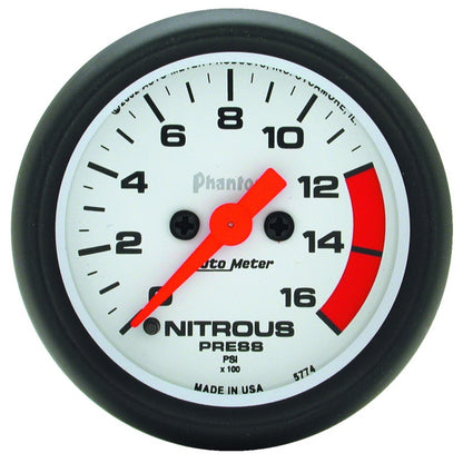 Autometer Phantom 2-1/16in 1600 PSI Digital Stepper Motor Nitrous Pressure Gauge 5774