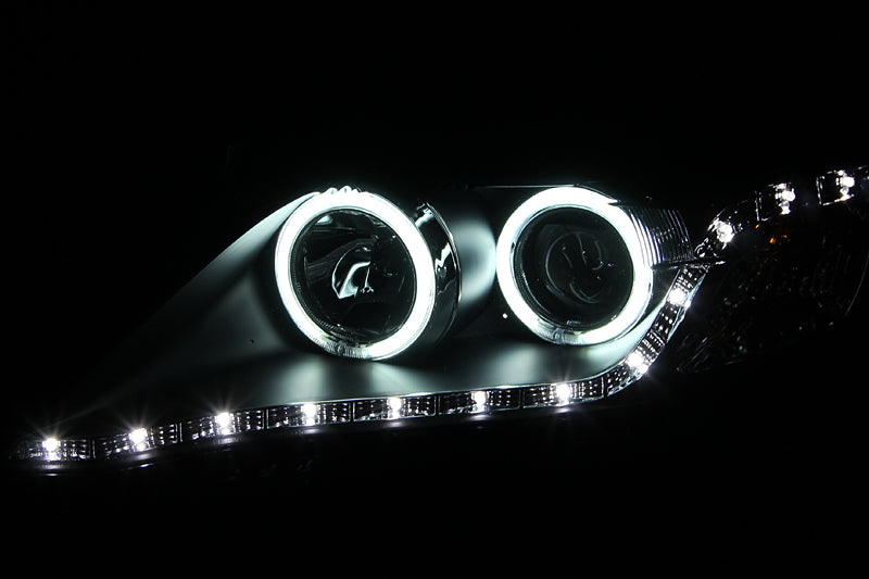 ANZO USA Toyota Camry Projector Headlights W/ Halo Black Ccfl; 2010-2011 - eliteracefab.com