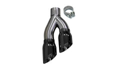 Corsa Universal Stainless Steel Exhaust Single Side Exit w/ 4in Black PVD Pro-Series Tip - eliteracefab.com