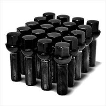 Load image into Gallery viewer, WHEEL MATE MEVIUS LUG BOLT SET OF 20 – BLACK 14×1.50 40MM BALL 14MM RAD - eliteracefab.com