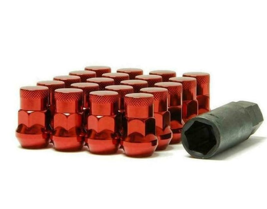 WHEEL MATE MUTEKI SR35 CLOSE END LUG NUTS W/ LOCK SET – RED 12×1.25 35MM Wheel Mate