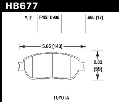 Hawk Performance Ceramic Brake Pads - HB677Z.685 Hawk Performance