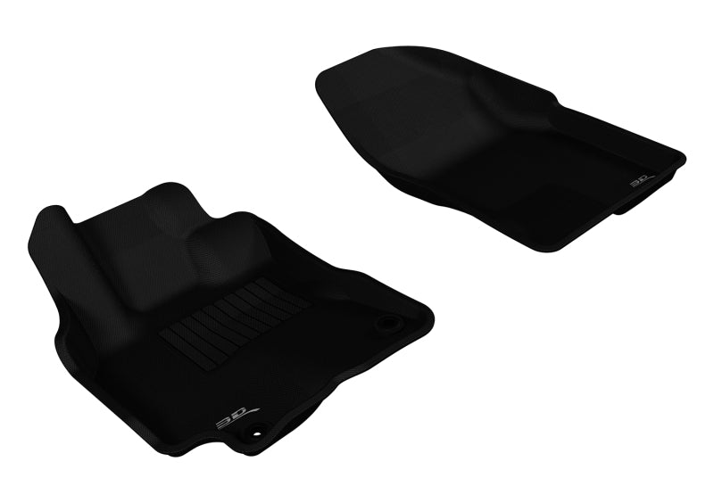 3D MAXpider 2009-2013 Pontiac/Toyota Vibe/Corolla Kagu 1st Row Floormat - Black - eliteracefab.com