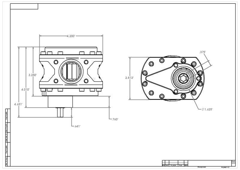 Aeromotive Spur Gear Fuel Pump - 7/16in Hex - .750 Gear - 16gpm