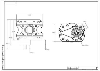 Aeromotive Spur Gear Fuel Pump - 7/16in Hex - 1.55 Gear - Nitro - 32gpm