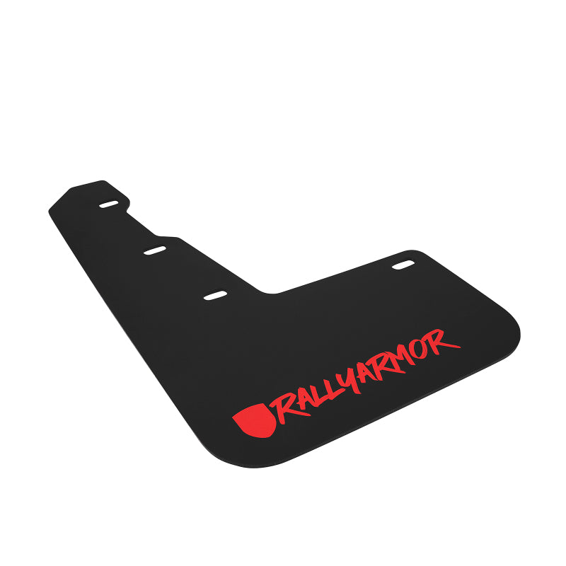 Rally Armor UR Mudflaps Black Urethane w/ New Era Red Logo 2015-2021 WRX / 2015-2021 STI - eliteracefab.com