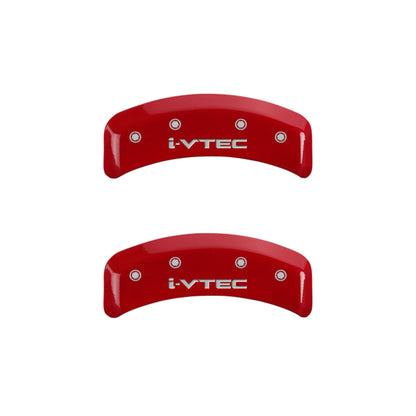 MGP 4 Caliper Covers Engraved Front & Rear i-Vtec Red finish silver ch MGP