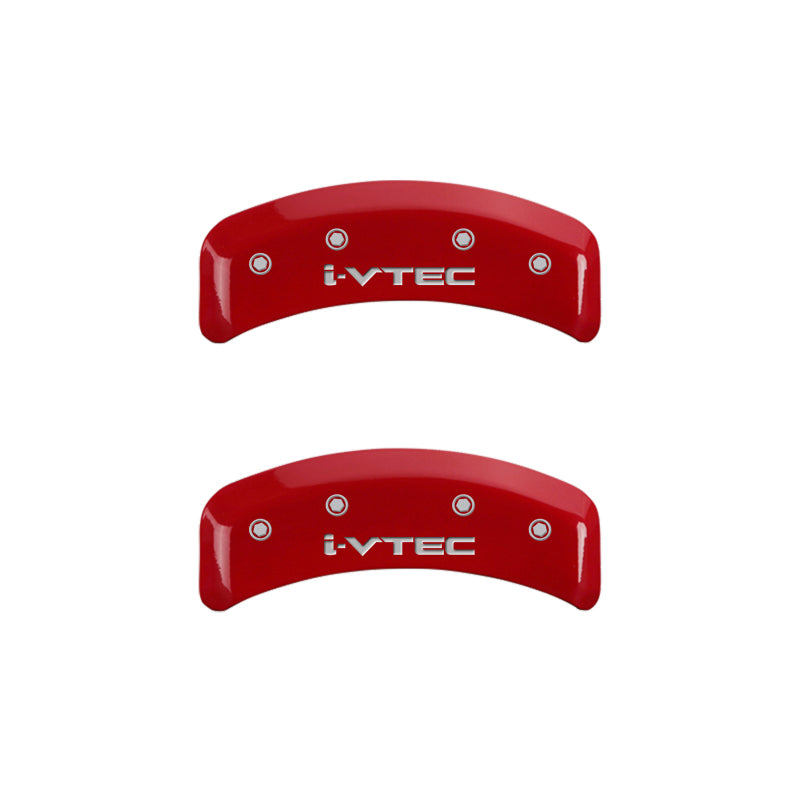 MGP 4 Caliper Covers Engraved Front & Rear i-Vtec Yellow finish black ch MGP