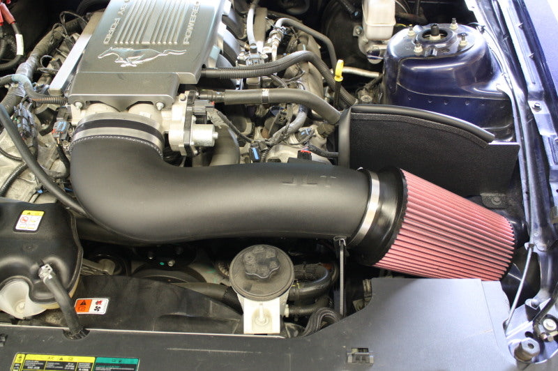 JLT 2010 Ford Mustang GT Black Textured Series 3 Cold Air Intake Kit w/Red Filter - Tune Req - eliteracefab.com