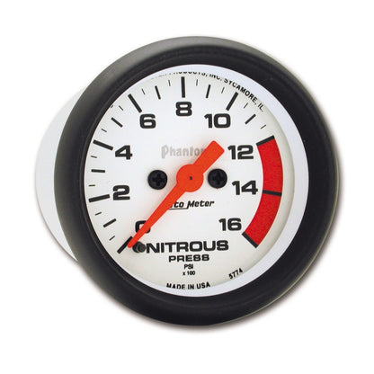 Autometer Phantom 2-1/16in 1600 PSI Digital Stepper Motor Nitrous Pressure Gauge 5774