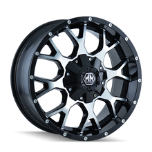 Load image into Gallery viewer, Mayhem 8015 Warrior 18x9 / 8x180 BP / 18mm Offset / 124.1mm Hub Black/Machined Face Wheel