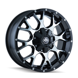 Mayhem 8015 Warrior 22x12 / 8x165.1 BP / -44mm Offset / 130.8mm Hub Black/Machined Face Wheel