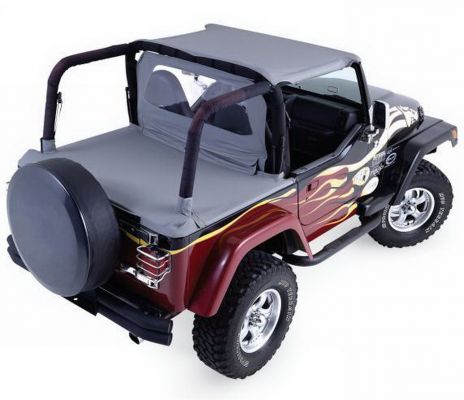 Rampage 1992-1995 Jeep Wrangler(YJ) Cab Soft Top And Tonneau Cover - Black Denim - eliteracefab.com