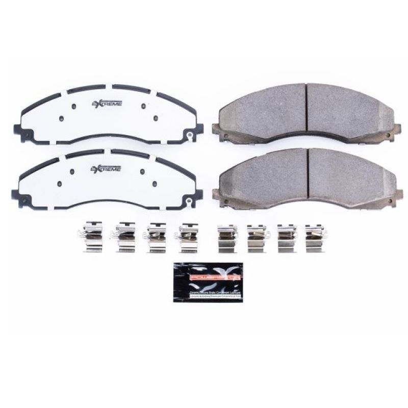 Power Stop 17-19 Ford F-450 Super Duty Front Z36 Truck & Tow Brake Pads w/Hardware - eliteracefab.com