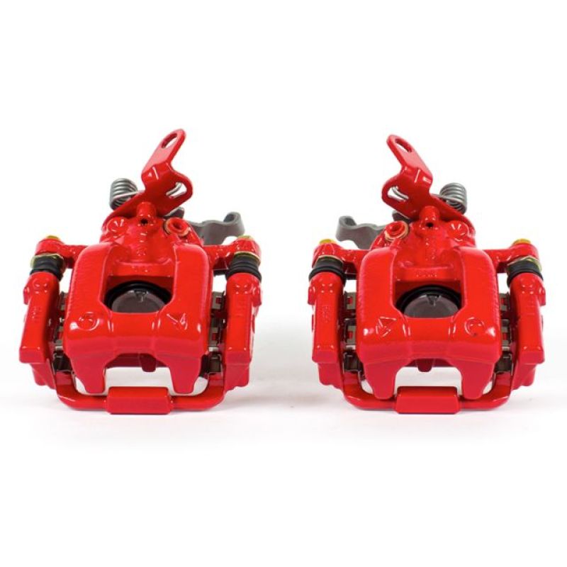 Power Stop 10-12 Audi A3 Rear Red Calipers w/Brackets - Pair - eliteracefab.com