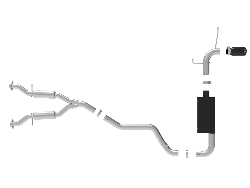 aFe Large Bore HD 3in 304 SS Cat-Back Exhaust w/ Black Tips 14-19 Jeep Grand Cherokee (WK2) V6-3.6L - eliteracefab.com