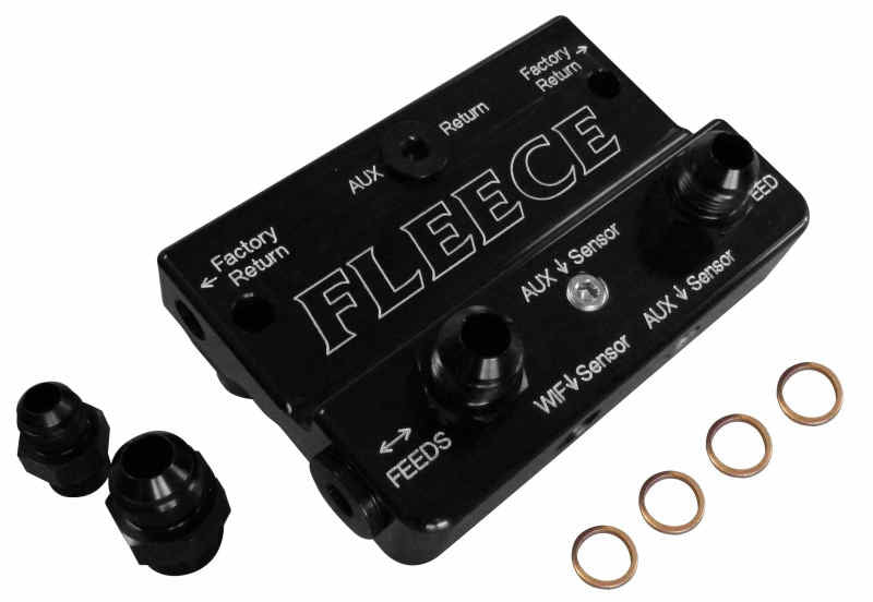 Fleece Performance 10-12 Dodge 6.7L Cummins 4th Gen Fuel Distribution Block Fleece Performance