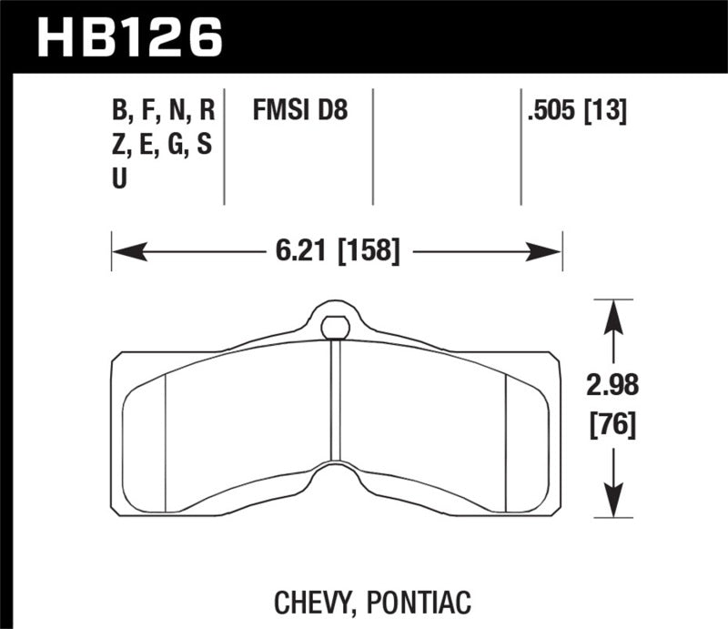 Hawk Performance ER-1 Front Brake Pads - HB126D.505 Hawk Performance