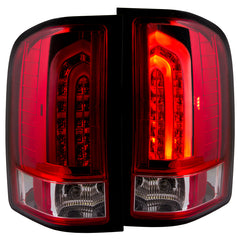 ANZO USA Chevrolet Silverado 1500 Led Taillights Red/Clear G2; 2007-2013 - eliteracefab.com