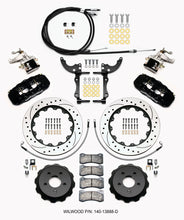 Load image into Gallery viewer, Wilwood AERO4 / MC4 Rear Kit 14.00 Drilled 2015-Up Mustang w/Lines &amp; Cables - eliteracefab.com