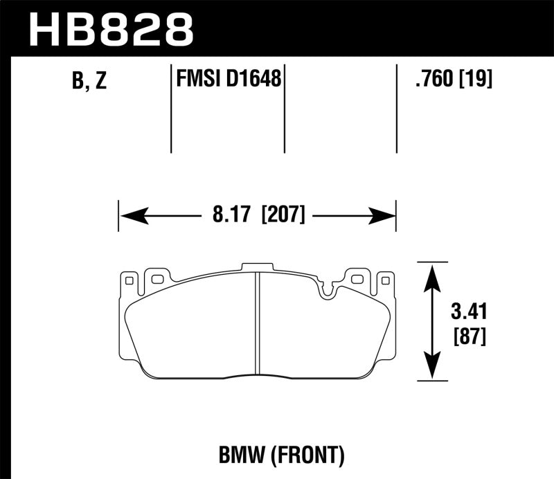 Hawk 12-17 BMW M6 / 14-17 BMW M6 Gran Coupe / 13-16 BMW M5 HPS 5.0 Front Brake Pads - eliteracefab.com