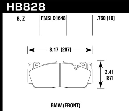 Hawk 12-17 BMW M6 / 14-17 BMW M6 Gran Coupe / 13-16 BMW M5 HPS 5.0 Front Brake Pads - eliteracefab.com