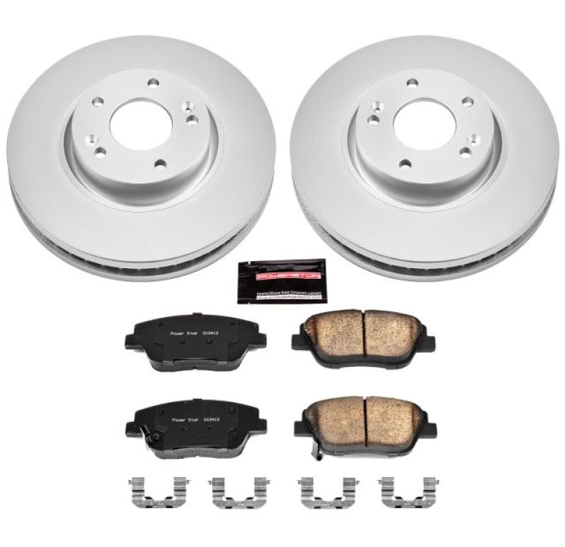 Power Stop 10-15 Hyundai Sonata Front Z17 Evolution Geomet Coated Brake Kit - eliteracefab.com