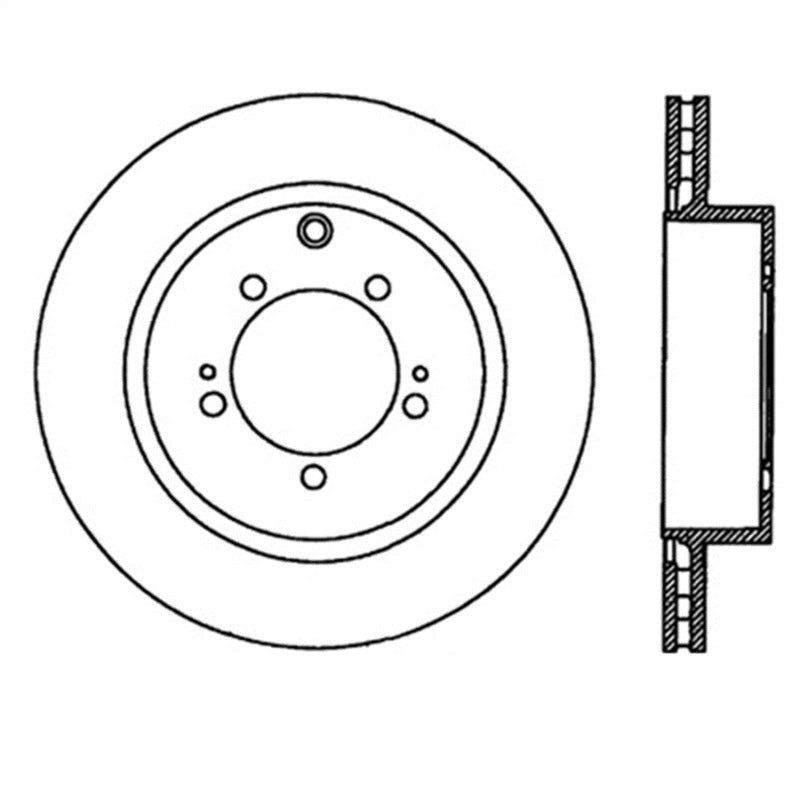 StopTech Power Slot 03-06 Evo 8 & 9 Slotted Left Rear Rotor - eliteracefab.com